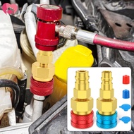 2 Pcs R1234yf to R134a Adapter Practical R1234yf Quick Coupler Adapter with Rubber Seal for AC Repai