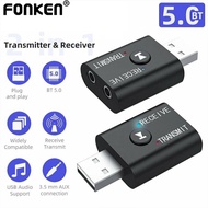 Fonken Bluetooth 5.0 Adapter Wireless Audio Receiver Transmitter Dual Function Bluetooth USB Dongle For Speaker Headset Car