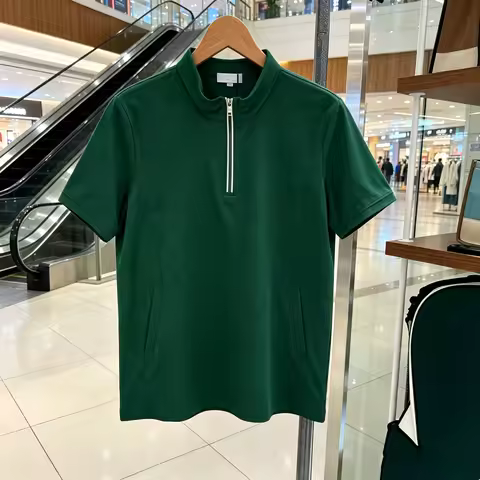 2026 Summer New Golf Shirt Man Collar Short Sleeve Golf Jersey Man Fashion Leisure Outdoor Sports Go