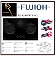 FUJIOH FH-GS6530 SVGL BLACK GLASS GAS HOB WITH 3 DIFFERENT BURNER SIZE - 1 YEAR FUJIOH WARRANTY + FREE DELIVERY