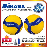 [100% Original] Mikasa Volleyball MVA 390w 330w 300w 200w Size 5 Volley Ball Bola Tampar Official MS