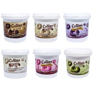 COLLINS DIP GLAZE DIPGLAZE TOPING TOPPING SELAI UKURAN 5 KG KILO 5KG KEMASAN PACKAGING EMBER PAIL IN