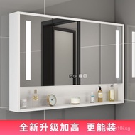 （READY STOCK）Bathroom Smart Mirror Cabinet Wall-Mounted Bathroom Mirror with Storage Rack Waterproof Storage Toilet Toilet Dressing Mirror