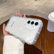 1pc Minimalist Solid Color Multi-Heart Pattern Cream Texture Soft Shell Anti-Drop Cream Case Asymmet