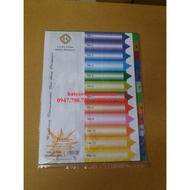Divide 12-color plastic files, numbered