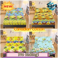 SpongeBob SquarePants 3IN1 BEDSHEET Durable 100% Canadian Cotton Bedsheet Only Full Garterized