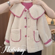 COD 2026 Girls Autumn Winter Jacket 2025 New Style Fur One-Piece Winter Clothes Big Kids Fashionable