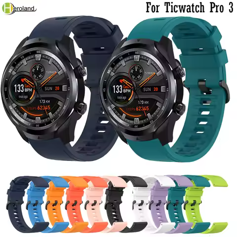 Silicone Band Strap For Ticwatch Pro 3 GPS / GTX / E2 / S2 / LTE Bracelet WirstStrap Band For Ticwat