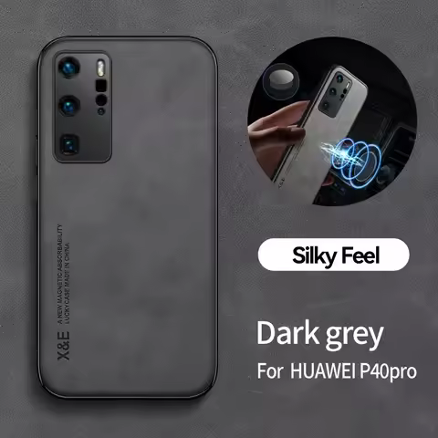 P40Pro Case Luxury Leather Car Magnetic Holder Phone Case For Huawei P40 Pro + Plus P 40 p40proplus 