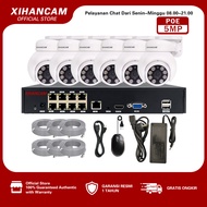 XIHANCAM Paket CCTV POE 8 Channel 5MP Ultra HD Paket NVR POE 8CH Kamera CCTV Komplit Siap Pasang
