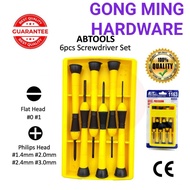 🎉READY STOCK🎉 ABT 6 PIECE BI-MATERIAL HANDLE PRECISION SCREWDRIVER SET