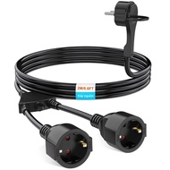 Dây Nối Nguồn EU 5M/3M/1.5M/1M Đầu Nối Đực Sang Cái Schuko CEE7 Dây Nối Nguồn Điện Chính Cho Thiết B