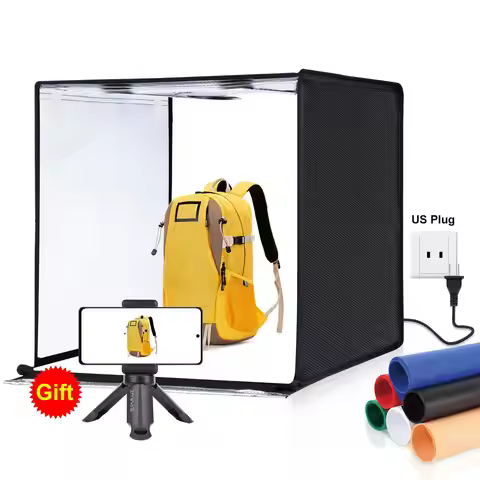 PULUZ Photo Studio Light Box Portable 60 x 60 x 60 cm Light Tent LED 5500K White Light Dimmable Mini