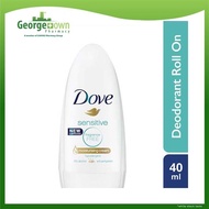DOVE SENSITIVE DEODORANT ROLL ON FRAGRANCE FREE 40ML