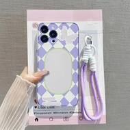 [ Case+Support Strap] Aesthetic Cute Case For VIVO Y400/Y100/Y01/Y02/Y03/Y04/Y20/Y27 4G/Y28 4G/Y29/Y