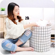Foldable Cotton Linen Washing Clothes Laundry Basket Hamper Storage Sorter Bag
