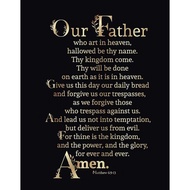 Lord’s Prayer Wall Art Christian Posters Scripture Wall Art Biblical Art