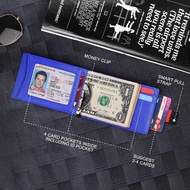 Money Clip Wallet Mens Wallets slim Front Pocket RFID Blocking ID Credit Card Holder Minimalist Mini Bifold Smart Design