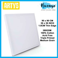 [HUANYO] Artys Artist Stretch Canvas 380gsm 100% Cotton ](90 X 90cm X 1.6 CM / 36 x 36 x 0.6 Inch / 
