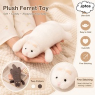JPTOS Ferret Plush Pillow, Soft Plush Fluffy Texture Stuffed Ferret Toy,  Cute Expression Dense Stit