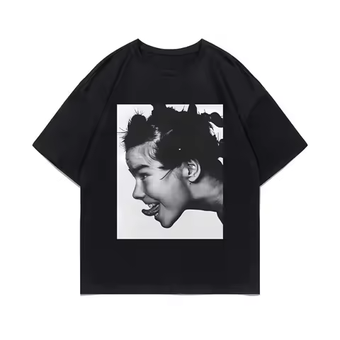 Summer Vintage Unisex Bjork T-Shirt American Hip Hop Rock Street Short Sleeve Men Women Retro High Q