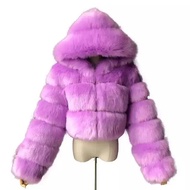 New store opening 50% discount for only three daysAutumn Furry Cropped Faux Fur Coats Womens Jacket