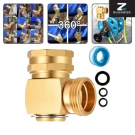 ZS [HUND]Garden Hose Swivel Elbow Connector 90 Degree Solid Brass (1 pcs)
