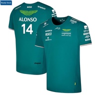 Aston Martin Aramco Cognizant F1 2023 Official Team Driver Fernando Alonso Shirt Summer Short Sleeve