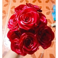 MAWAR Satin ribbon roses, satin ribbon flowers, satin ribbon flowers, satin ribbons, per stem