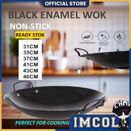 31cm,35cm,37cm,41cm,43cm,46cm Viral Wok Iron Wok Black Pan Non-Stick Iron Pan Anti-rust Iron Pan
