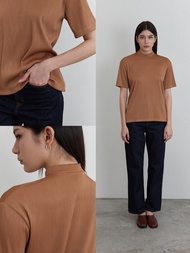 Signature Ruffle Tee - Tan