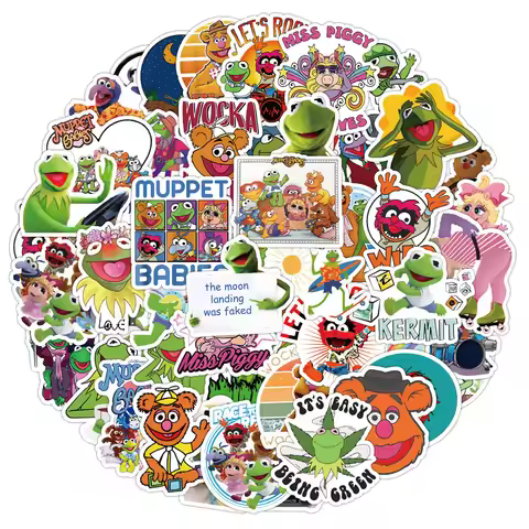10/30/50PCS Kermit the Frog Miss Piggy Fozzie Bear Muppet Stickers DIY Fridge Laptop Luggage Skatebo
