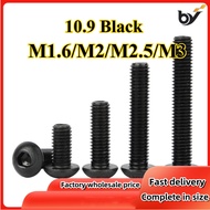 ISO7380 Grade 10.9 Round Head Hexagon Socket Screw/Pan Head Bolt Round Cup Half Round Head Screw M1.