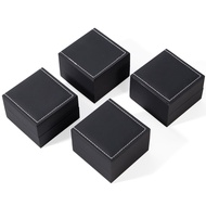 ZUFUGHJK Black Watch Gift Box 4 Pack, PU Leather Watch Box Watch Display Boxes with Lid and Pillow C