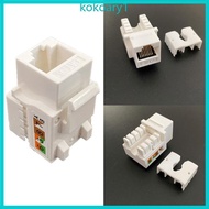 KOKO 2Pcs RJ45 Cat6 Keystone Jack Insert Punch Down Keystone Jack Adapter White