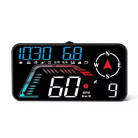 G12 HUD Head-Up Display GPS Car Display Speeding Alarm Driving Speed Universal As Shown Easy Install