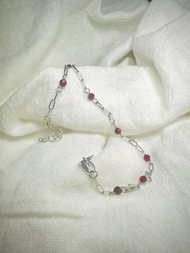 手鏈系列 - 石榴石切面珠手鍊