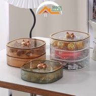 Luxury cat lid 3-tier CNY jam tray