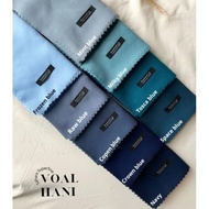 HANANIA LABEL- HANI BIRU SERIES | VOAL SAHARA SUPERFINE 120X120CM NAVY CROWN COPEN A MINT BLUE SEAFO