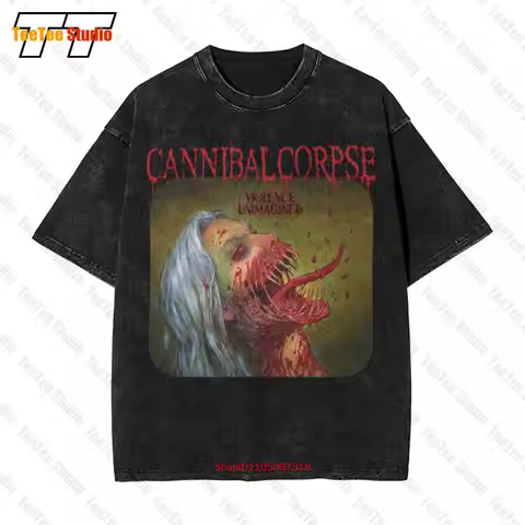 Cannibal Corpse Cd Cvr Violence Unimagined Vintage Oversized T-Shirt M41F