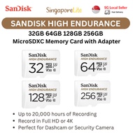SanDisk High Endurance 32GB 64GB 128GB 256GB MicroSDXC Memory Card with Adapter