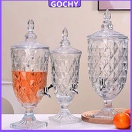 Glass water bottle with spout, class 1, thick and beautiful, capacity 2 liters, 3 liters, 5 liters