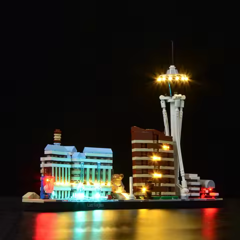 LED Light Kit For 21047 Architecture Las Vegas DIY Model Toys Set (Not Included Building Blocks)