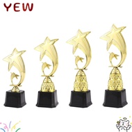 YYE Sports Trophy, Black Base Plastic Base Star Trophy, Player Recognition Custom-Made 22/26/28/31cm