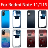 Battery Back Cover Glass Rear Door For Redmi Note 11 11S Back Battery Housing Frame Back Door Batter