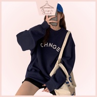 [KOREAN][CC] Women CHNGE Oversized Sweatshirt Woman Baju Sweatshirt Baggy Sweatshirt Baju Sweetshirt