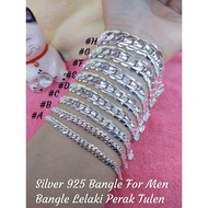Silver 925 Bangle For Men/Rantai Tangan Lelaki Perak Tulen*