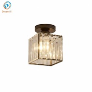 [Dovewill] Luxury Design Crystal Ceiling Light Modern Design Caged Ceiling Light Elegant for Entrywa