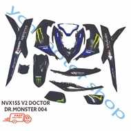YAMAHA NVX NVX 155 NVX155 V2 AEROX155 AEROX 155 V2 DOCTOR BODY COVER SET STICKER STRIPE SIAP TAMPAL 