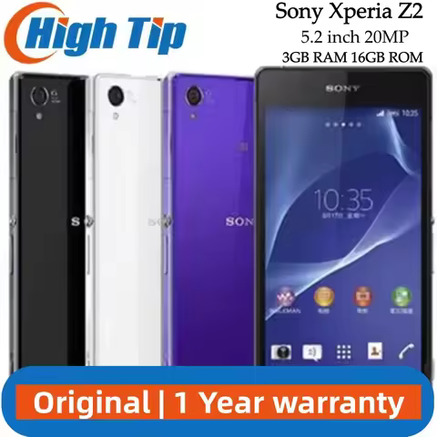 Unlocked Original Sony Xperia Z2 D6503 Android Quad Core Mobile Phone GSM WCDMA 4G LTE RAM 3GB ROM 1